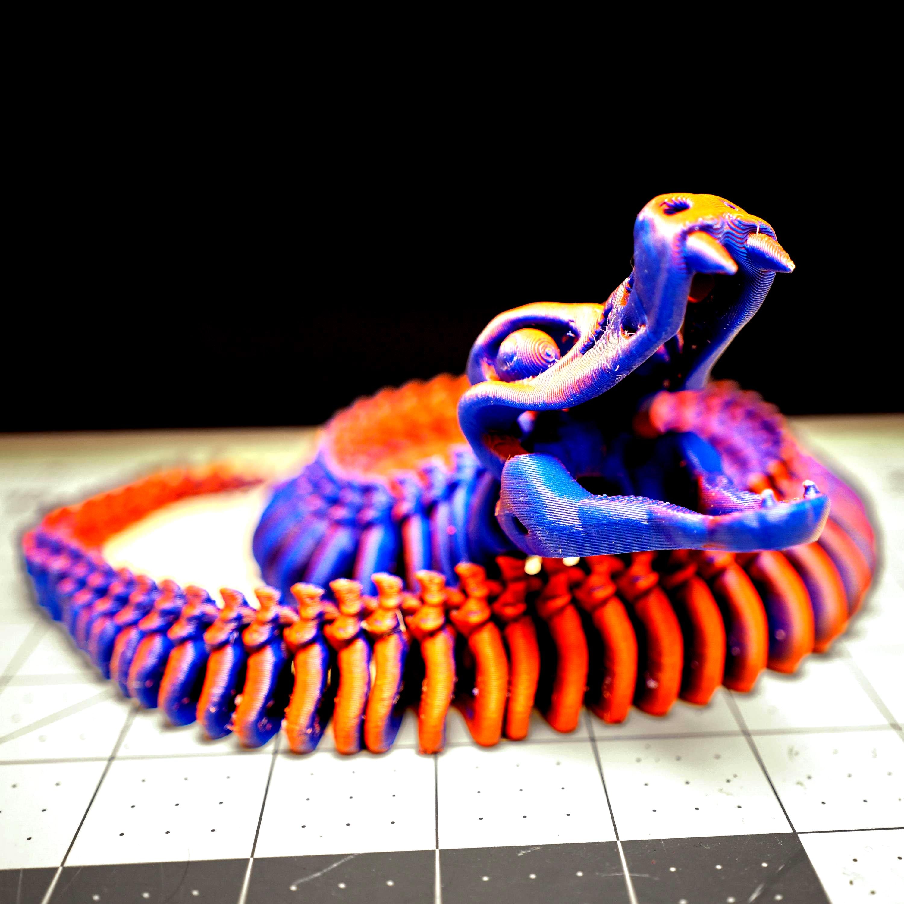 Fully Articulated Skeletonized 3D Effect Snake Fossil Toy