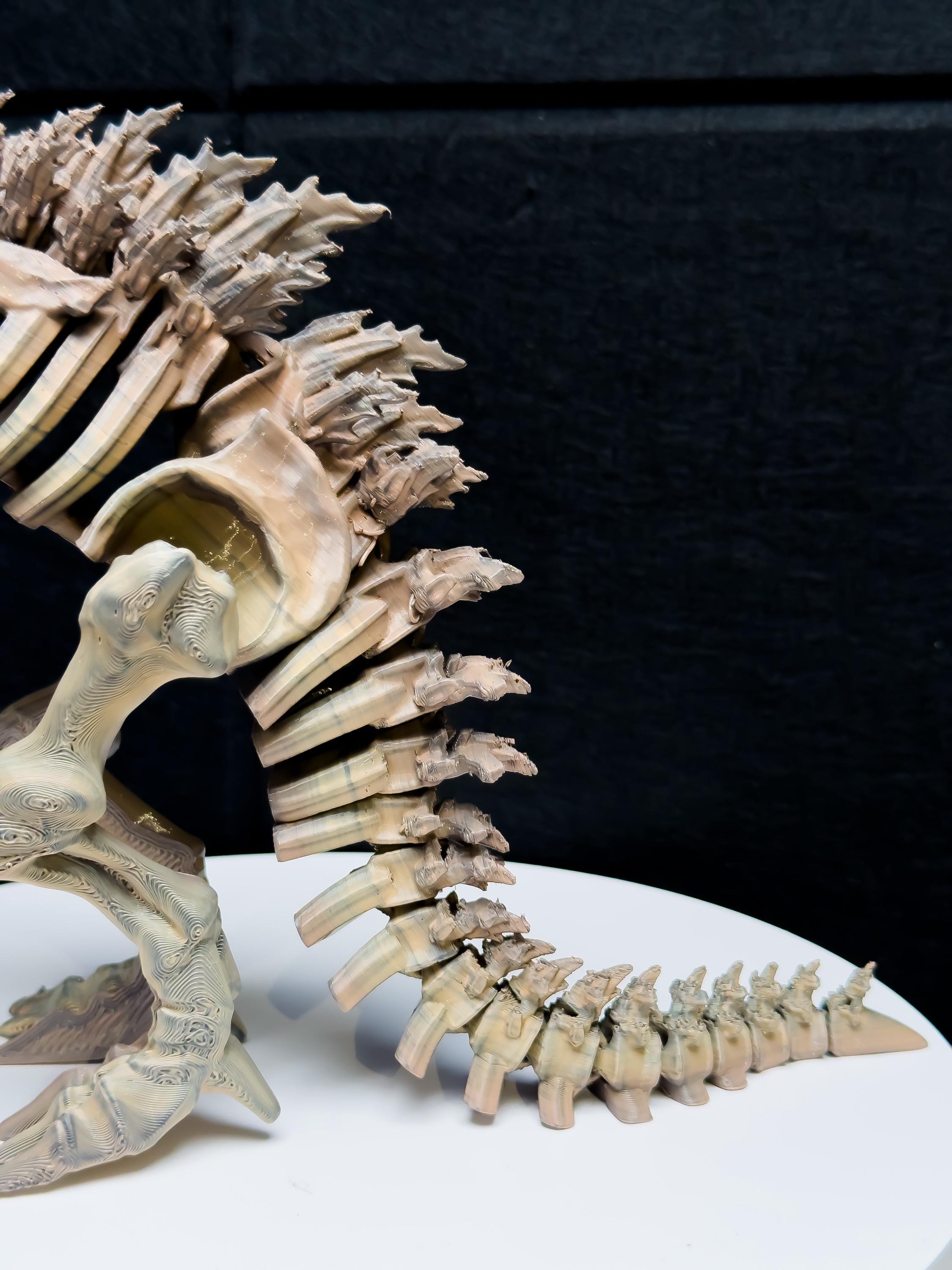 Fully Articulated Skeletonized Godzilla Figure Poseable Fossil Kaiju Toy