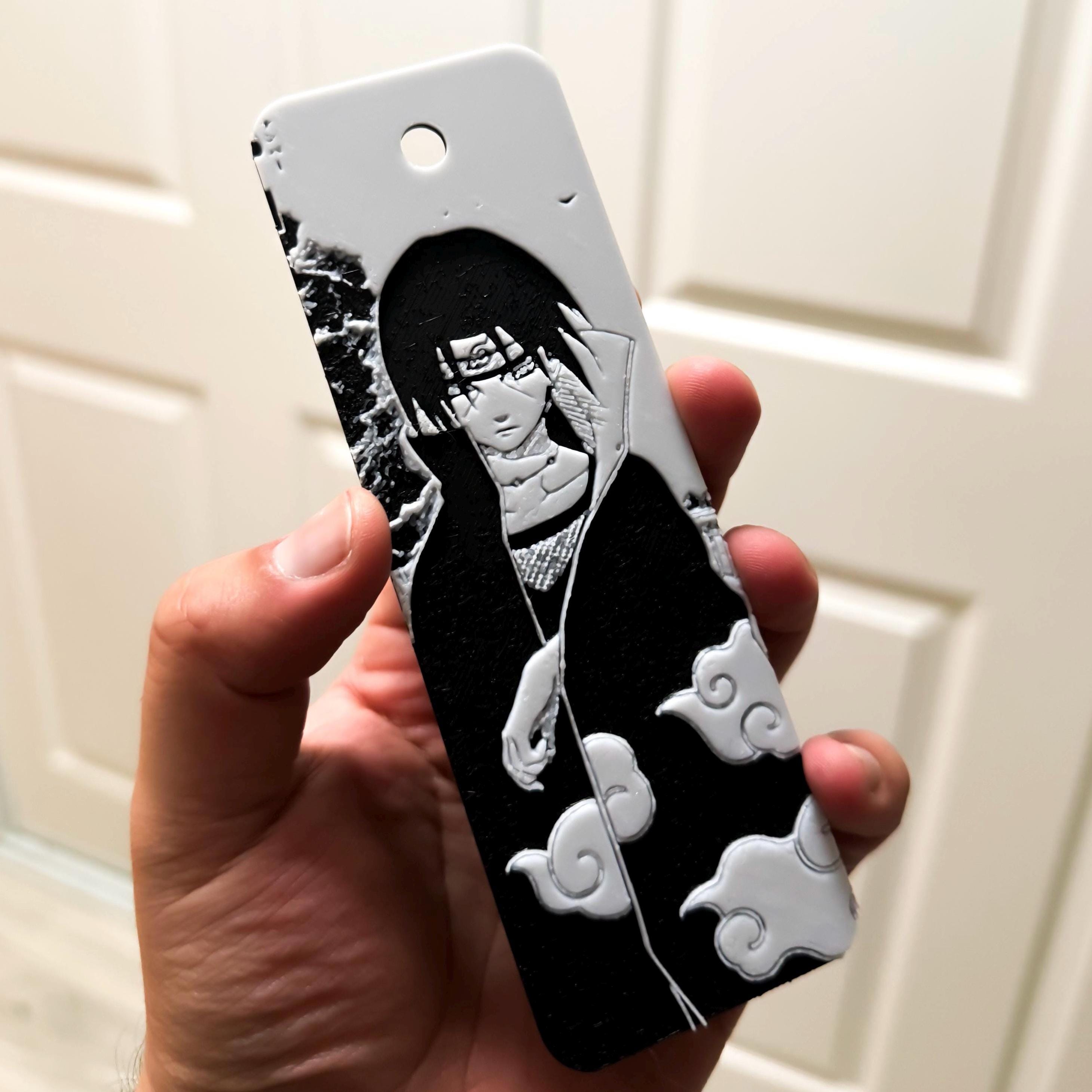 Itachi Akatsuki Naruto Artwork 3D Effect Bookmark 2x6 Size – Anime Manga Page Marker for Fans, Comic Collectors Otaku Gift Sasuke Uchiha