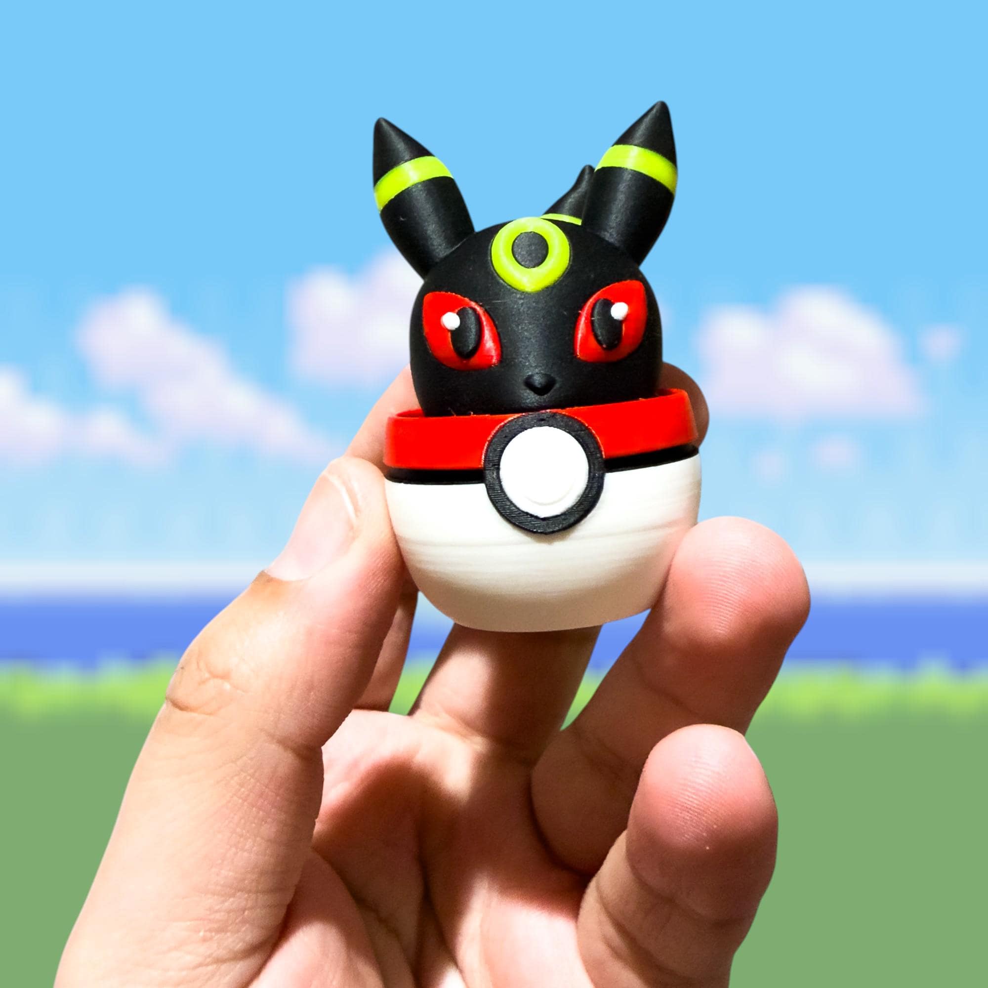Umbreon Eevee Poke Clicky Fidget Pocket Monsters Toy Satisfying Calming Clicker Video Game Trading Card Desk Prop Eeveelution Stress Relief