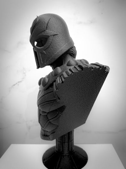 Magneto Black Textured Statue Bust