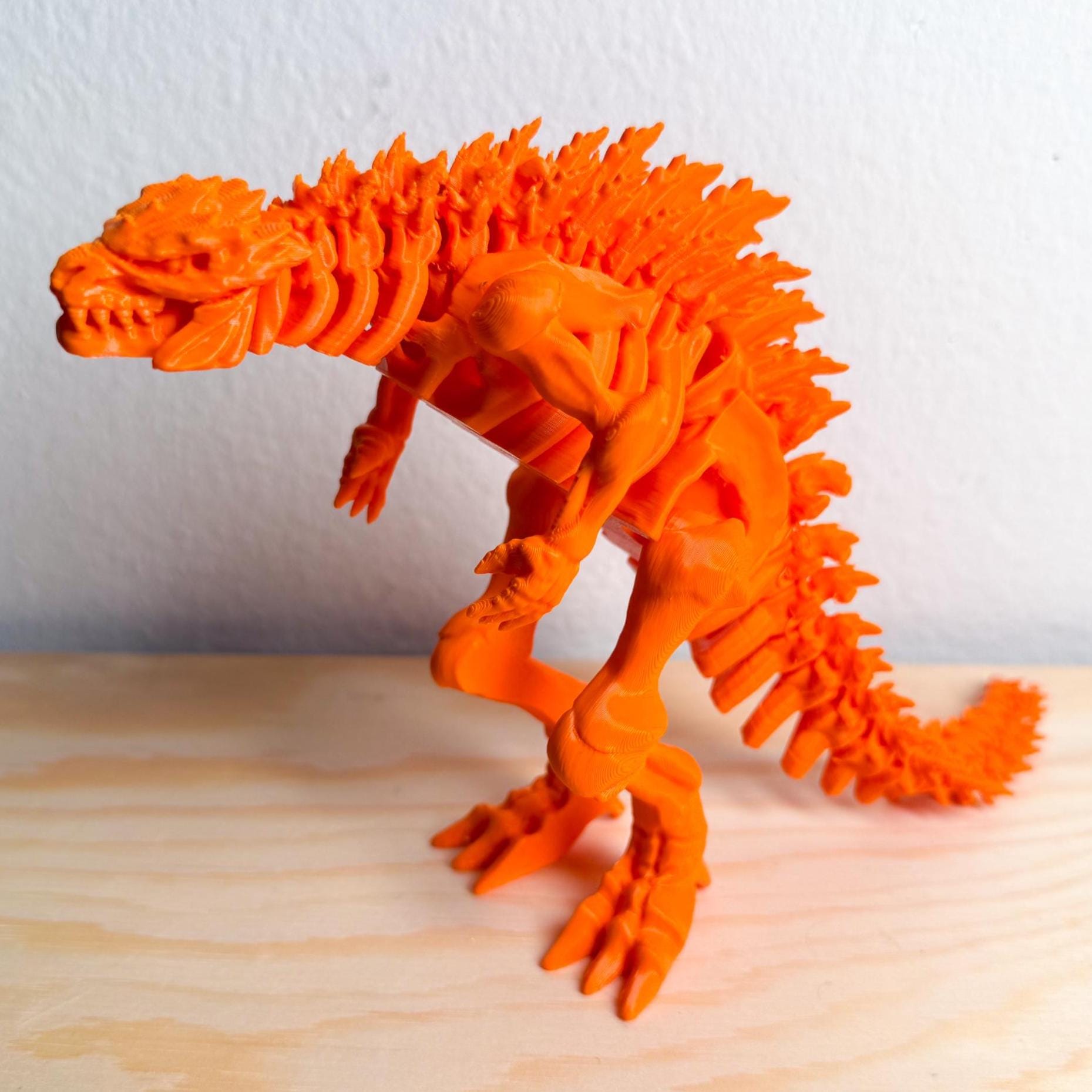 Fully Articulated Skeletonized Godzilla Figure Bone Fossil Multi Color Posable Toy