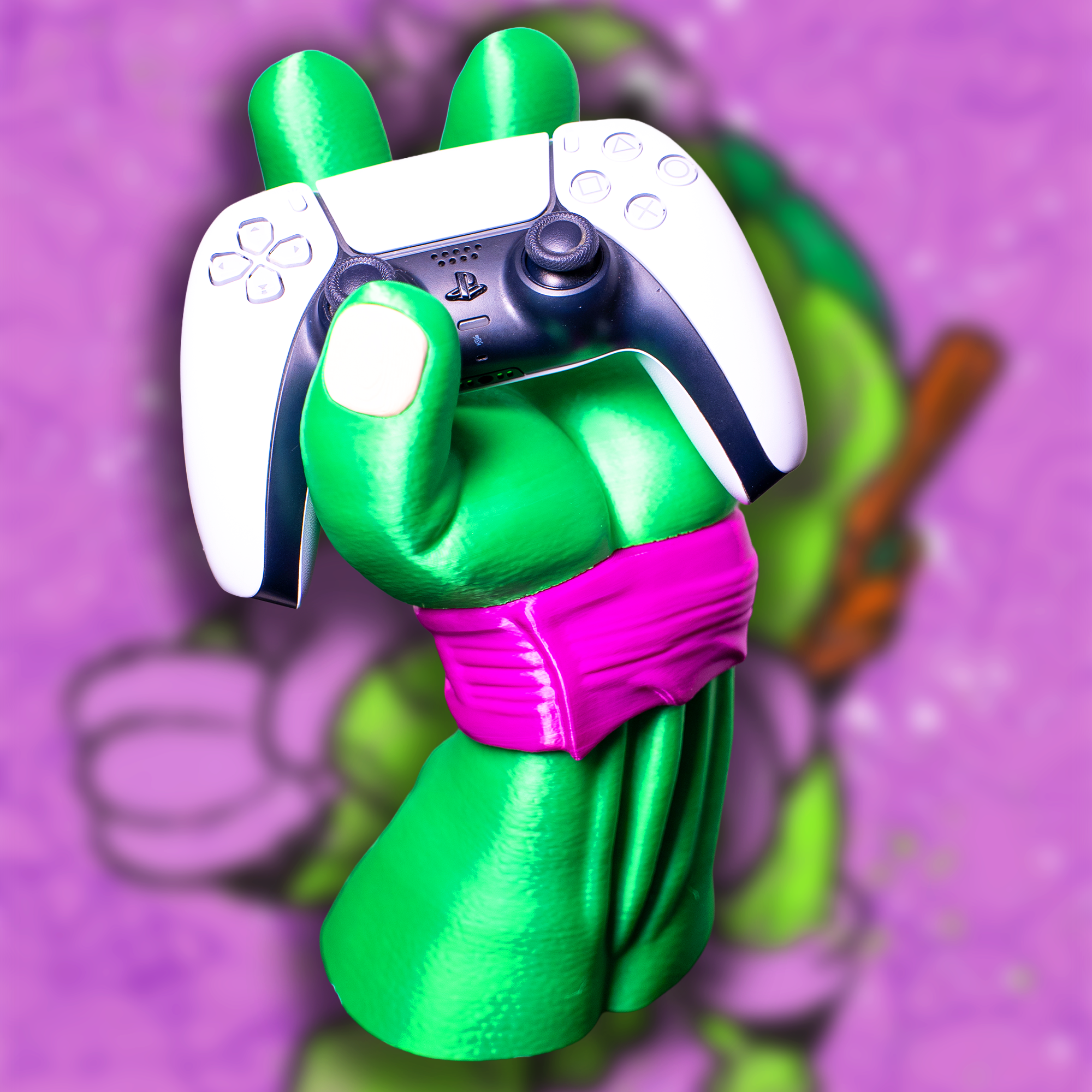 TMNT Donatello Teenage Mutant Ninja Turtles Arm Hand Controller & Headphone Stand