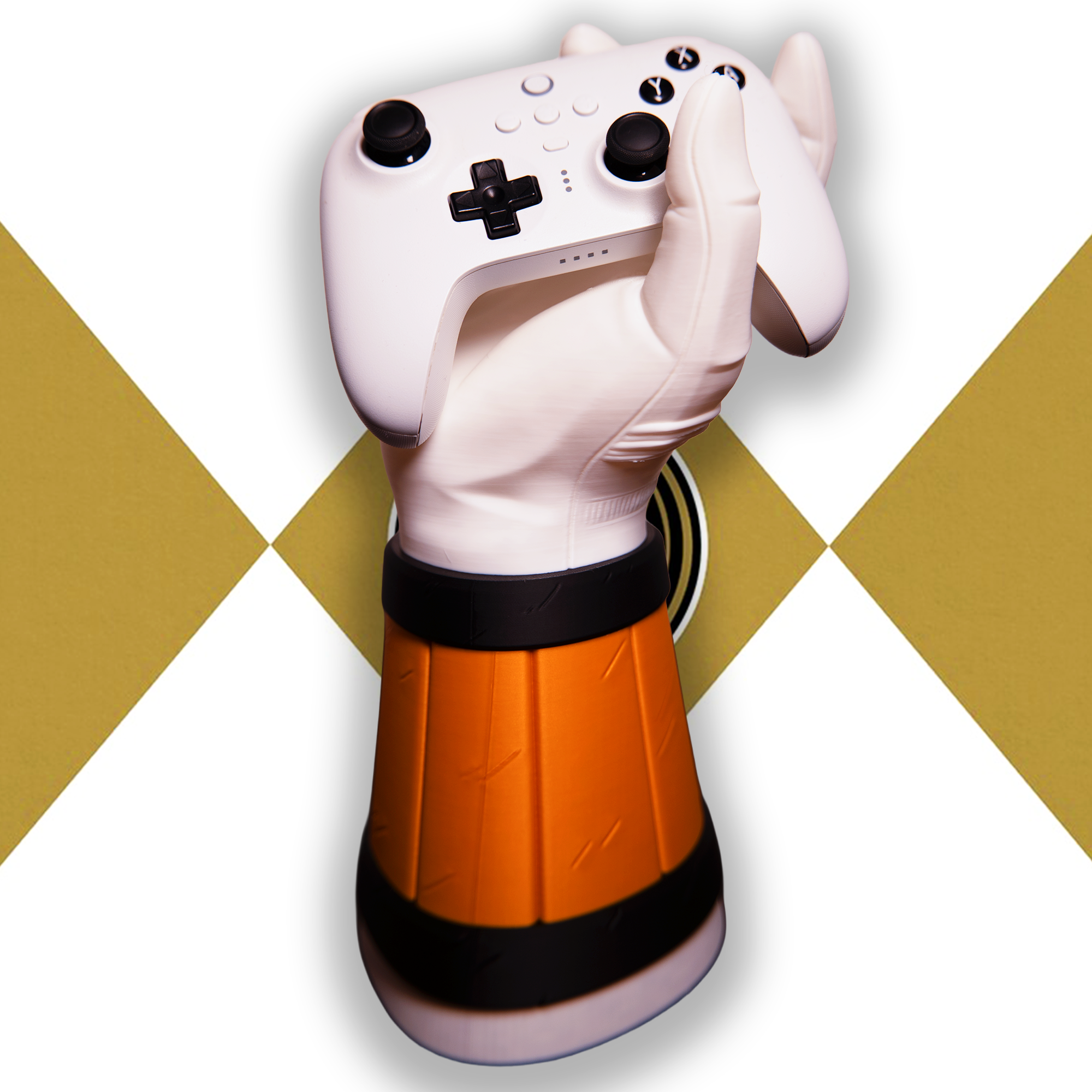 Mighty Morphin Power Rangers White Ranger Arm Hand Controller & Headphone Stand