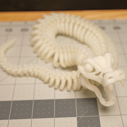 Fully Articulated Skeletonized Snake Play Figure Glow In The Dark Posable Moving Horror Bones Toy Unique Reptile Creature Collectible Fans