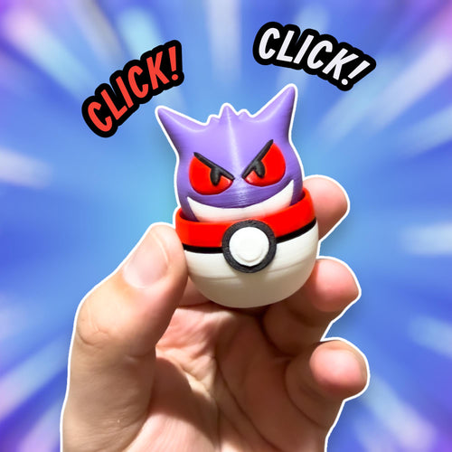 Gengar Poke Clicky Fidget Pocket Monsters Toy Satisfying Calming Clicker Video Game Trading Card Prop Desk Toy