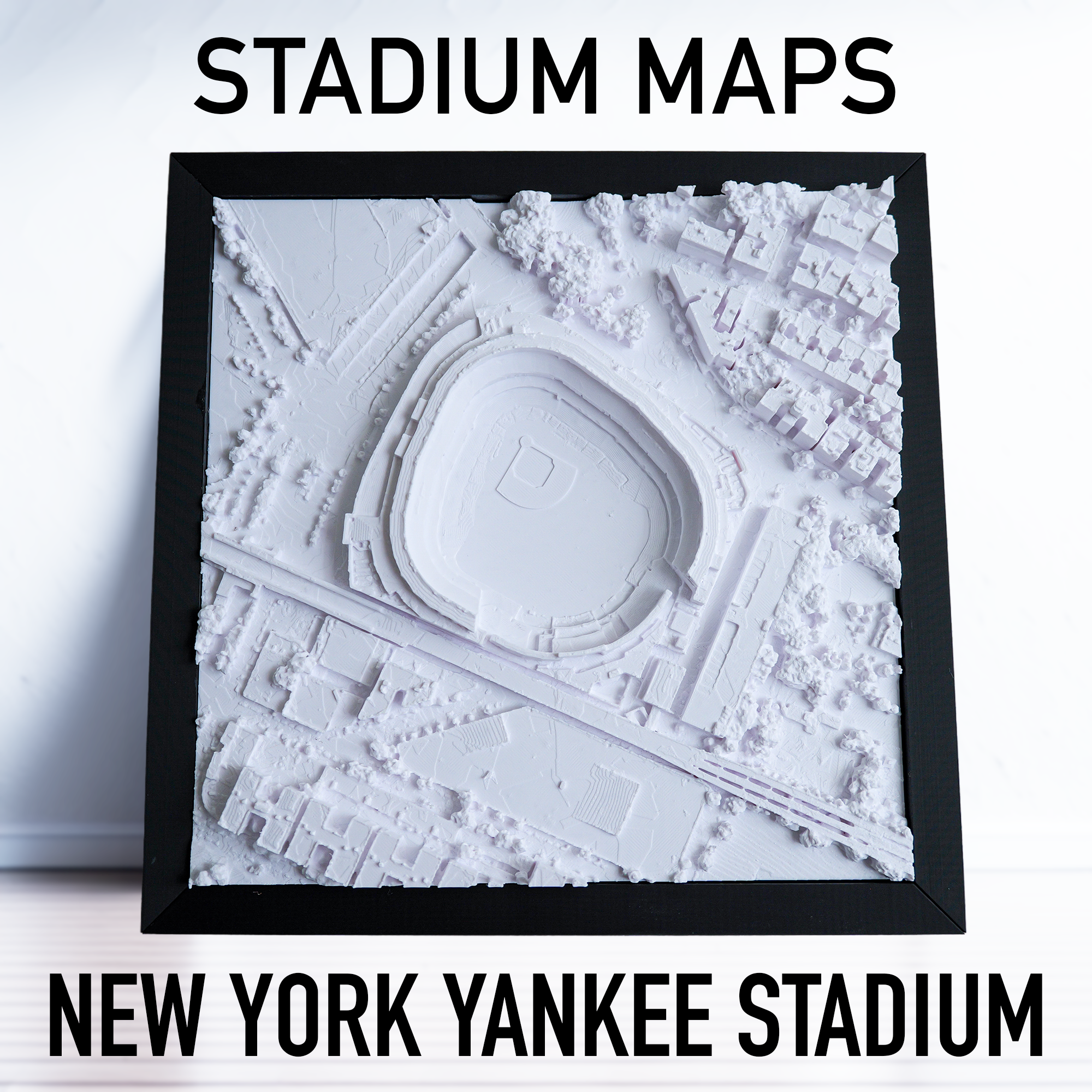 Stadium Map New York Yankees - Yankee Stadium Wall Art Piece