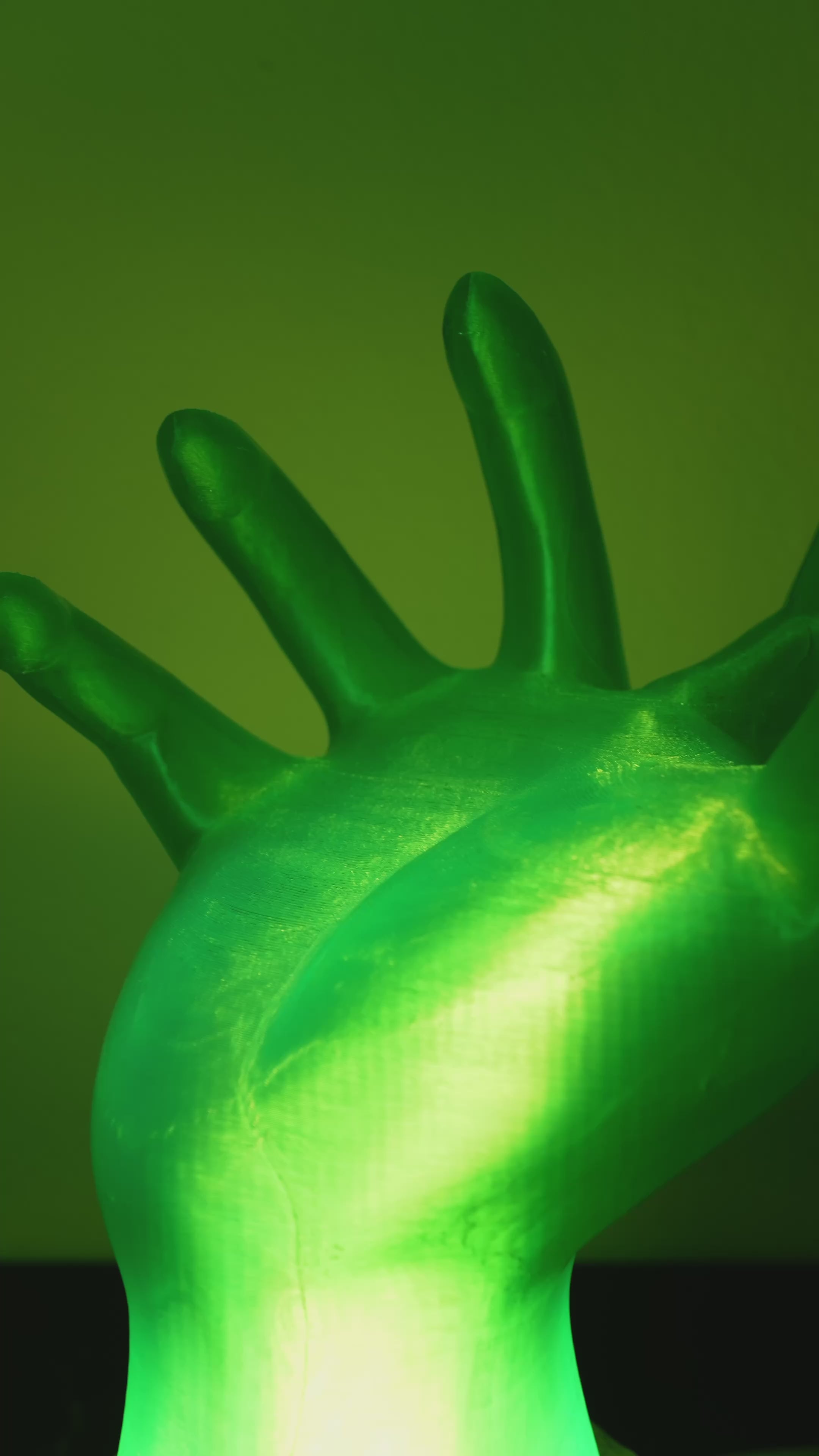 Load video: Green Lantern Transparent Light Up Superhero Arm Hand Controller Stand
