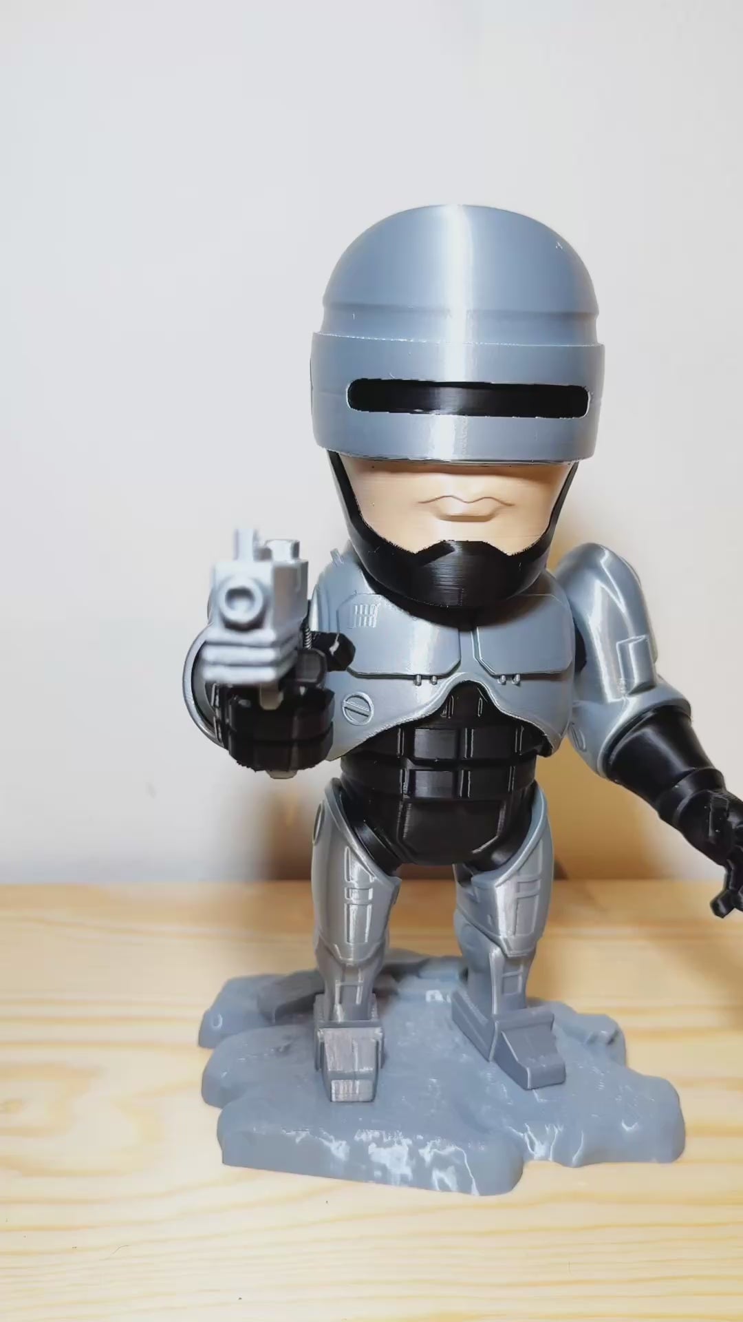 Load video: Chibi RoboCop Movie Inspired Statue Figurine