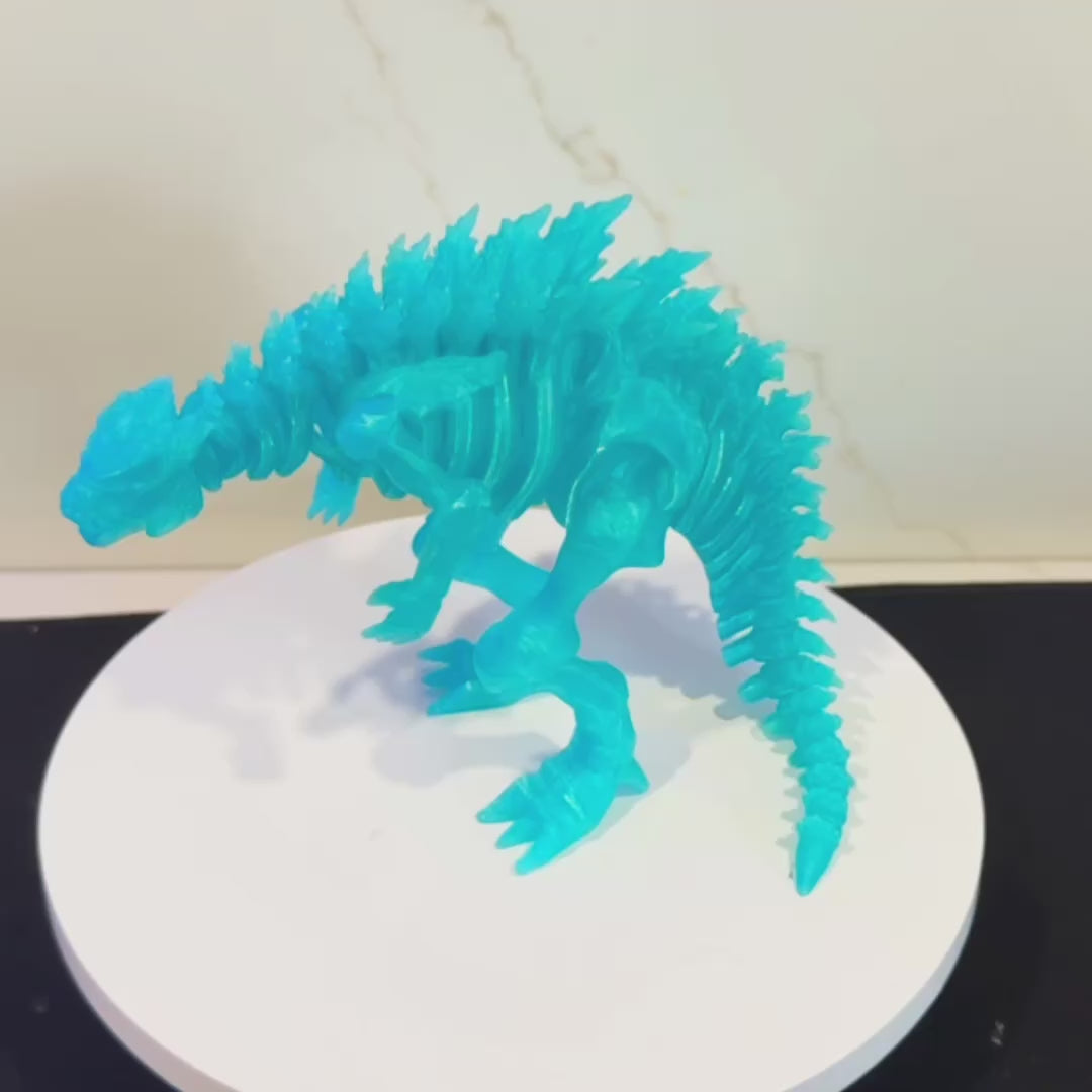 Load video: Fully Articulated Skeletonized Godzilla Icey Blue Kaiju