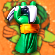 TMNT Michelangelo Teenage Mutant Ninja Turtles Arm Hand Controller & Headphone Stand