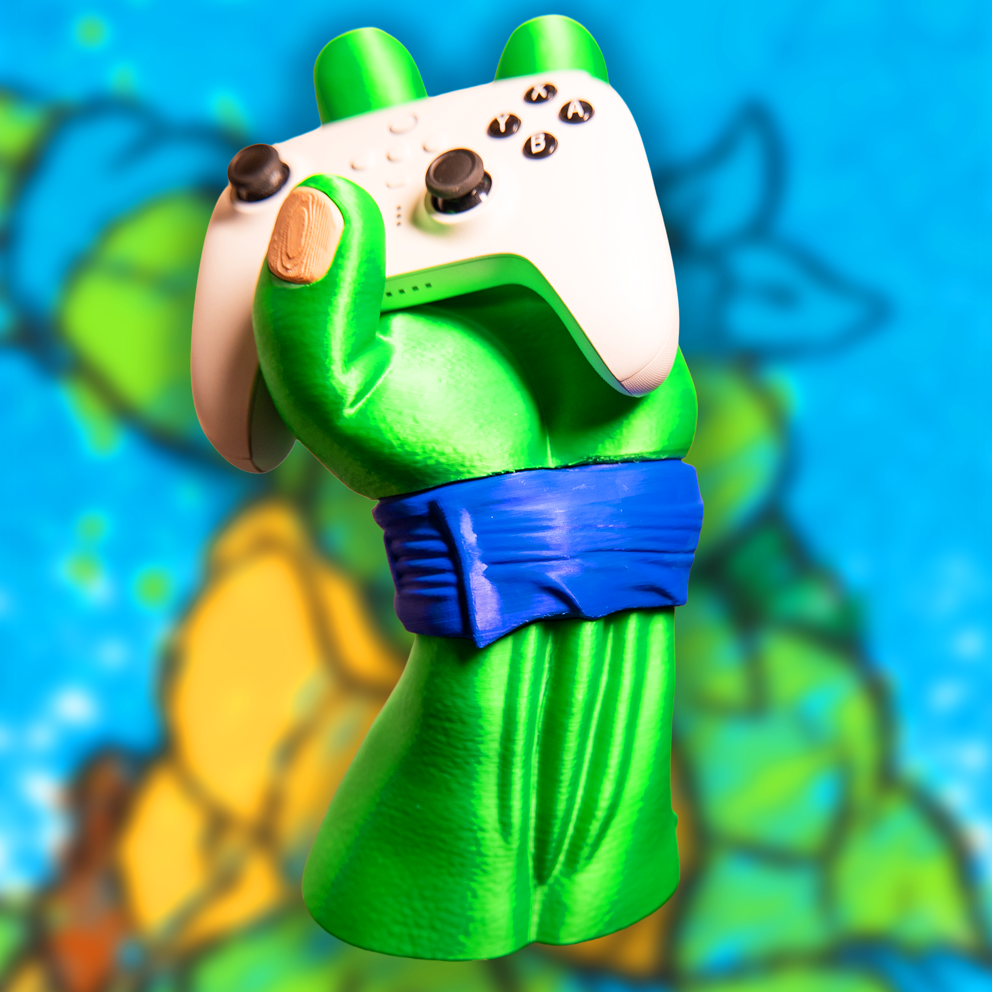 TMNT Leonardo Teenage Mutant Ninja Turtles Arm Hand Controller & Headphone Stand