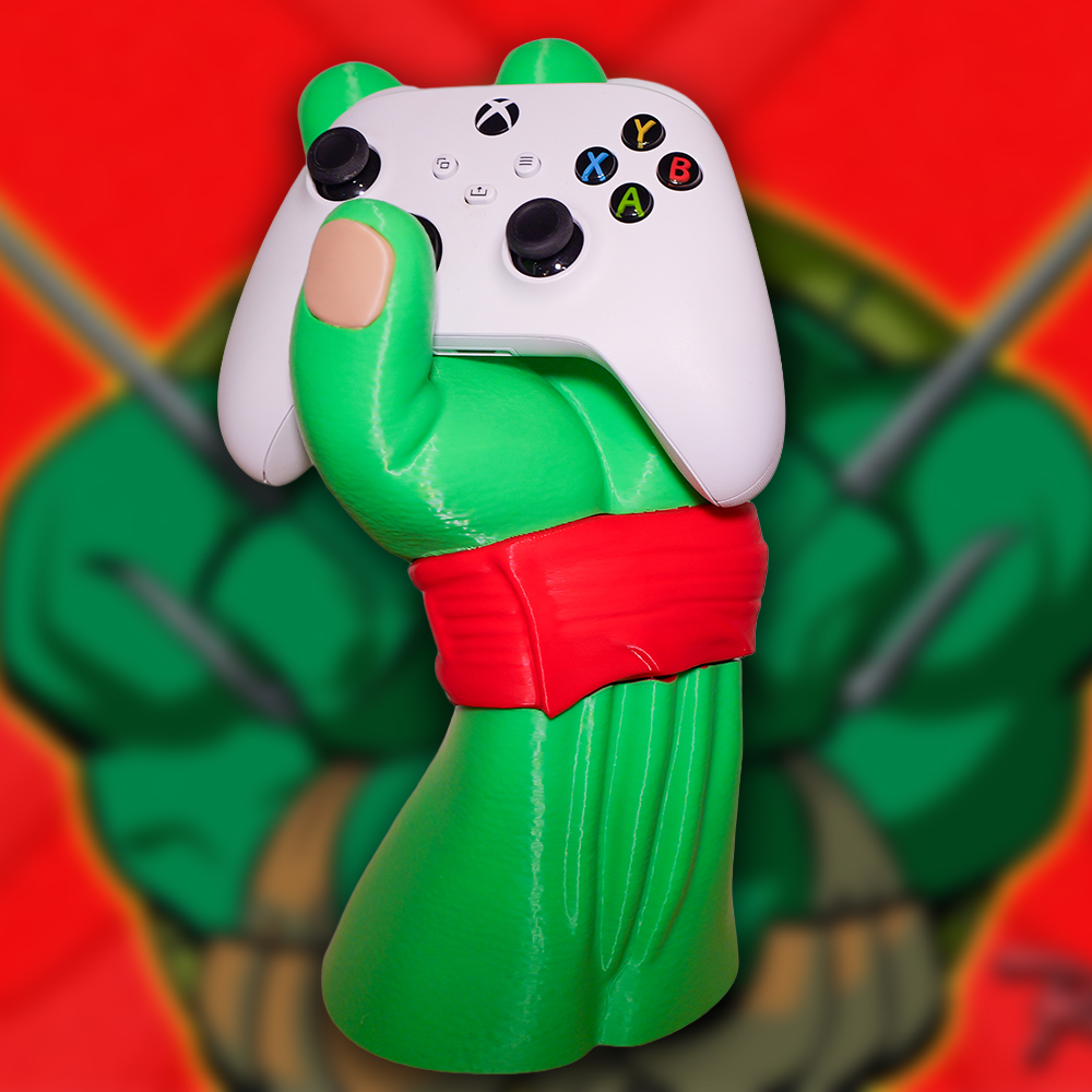 TMNT Raphael Teenage Mutant Ninja Turtles Arm Hand Controller & Headphone Stand