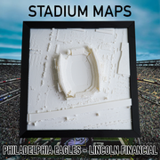 Stadium Map Philadelphia Eagles - Lincoln Financial Field Wall Art Piece